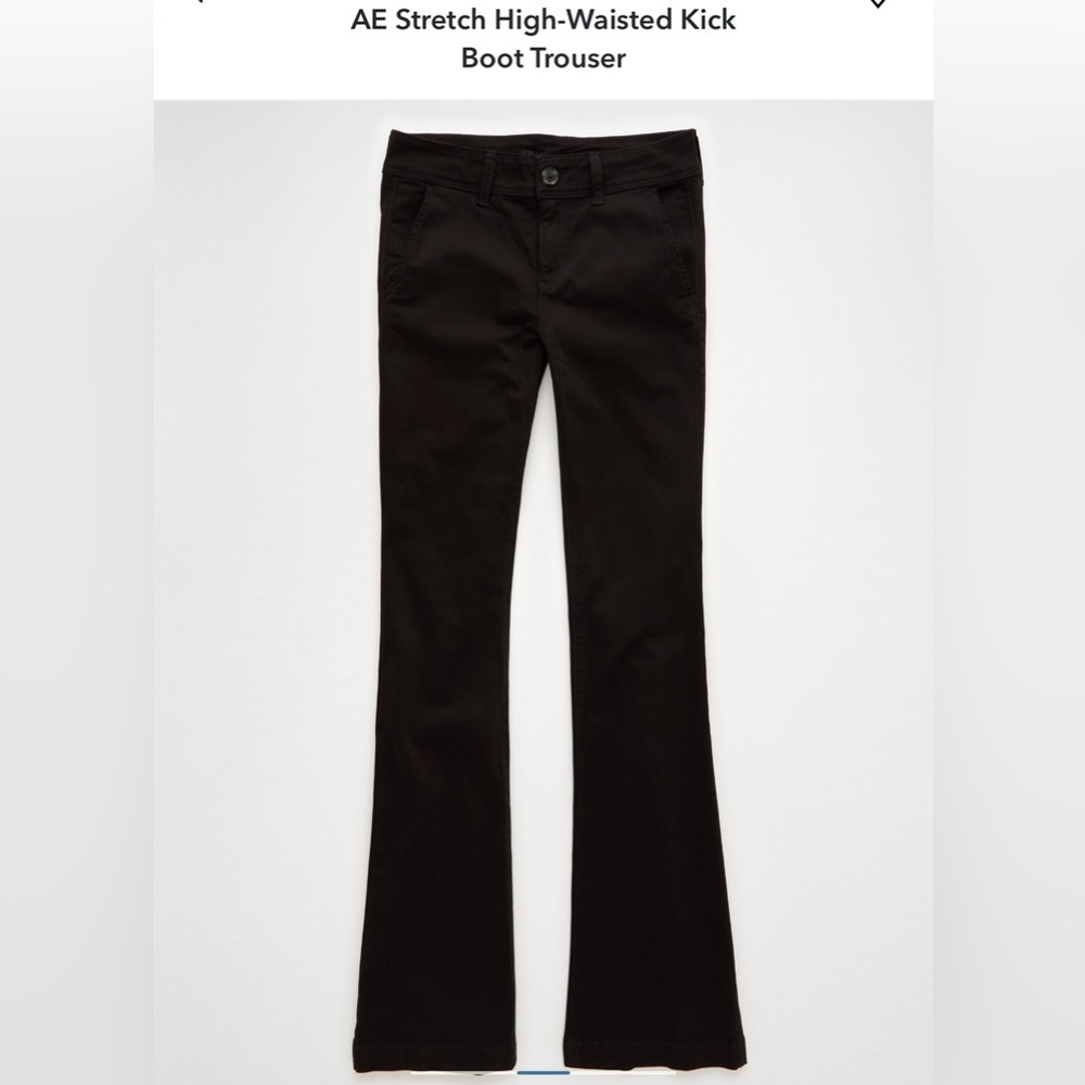 Black American Eagle Outfitters High-Waist Kick Boot Trouser